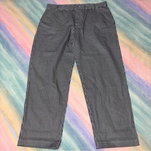 KOTN striped Metro pant women’s indigo stripe NWT size 34 - Picture 4 of 10